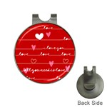 Red Love You Golf Ball Marker Hat Clip