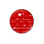 Red Love You Hat Clip Ball Marker