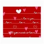 Red Love You Small Glasses Cloth