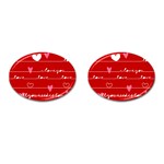 Red Love You Cufflinks (Oval)