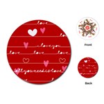 Red Love You Playing Cards (Round)