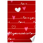 Red Love You Canvas 24  x 36 