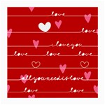 Red Love You Medium Glasses Cloth