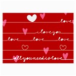 Red Love You Large Glasses Cloth