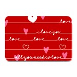 Red Love You Plate Mat