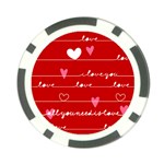 Red Love You Poker Chip Card Guard