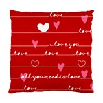 Red Love You Standard Cushion Case (Two Sides)