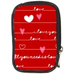 Red Love You Compact Camera Leather Case