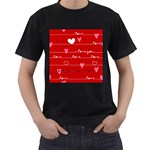 Red Love You Men s T-Shirt (Black)