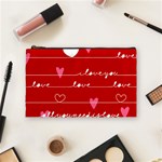 Red Love You Cosmetic Bag (Medium)