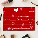 Red Love You Cosmetic Bag (XL)