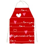 Red Love You Full Print Apron