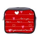 Red Love You Mini Toiletries Bag (Two Sides)