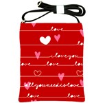 Red Love You Shoulder Sling Bag