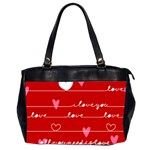 Red Love You Oversize Office Handbag (2 Sides)