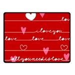 Red Love You Fleece Blanket (Small)