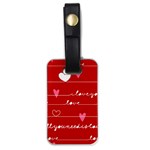 Red Love You Luggage Tag (one side)