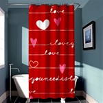 Red Love You Shower Curtain 36  x 72  (Stall)