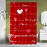 Red Love You Shower Curtain 48  x 72  (Small)