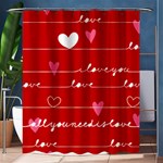 Red Love You Shower Curtain 60  x 72  (Medium)