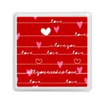 Red Love You Memory Card Reader (Square)