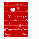 Red Love You Small Garden Flag (Two Sides)