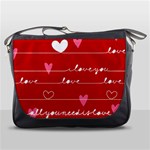 Red Love You Messenger Bag