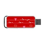 Red Love You Portable USB Flash (One Side)