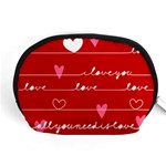 Red Love You Accessory Pouch (Medium)