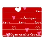 Red Love You Double Sided Flano Blanket (Mini)