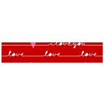 Red Love You Small Flano Scarf