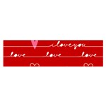 Red Love You Satin Scarf (Oblong)