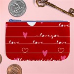 Red Love You Large Coin Purse