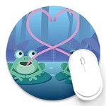 valentines day frog lovers Round Mousepad