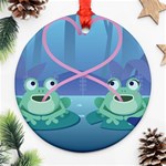 valentines day frog lovers Ornament (Round)