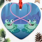 valentines day frog lovers Ornament (Heart)