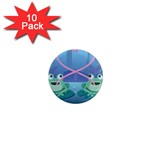 valentines day frog lovers 1  Mini Magnet (10 pack) 