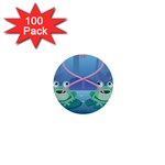 valentines day frog lovers 1  Mini Button (100 pack) 