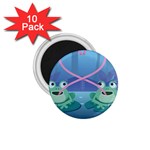 valentines day frog lovers 1.75  Magnet (10 pack) 