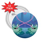 valentines day frog lovers 2.25  Button (10 pack)