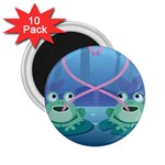 valentines day frog lovers 2.25  Magnet (10 pack)