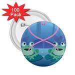 valentines day frog lovers 2.25  Button (100 pack)