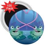 valentines day frog lovers 3  Magnet (100 pack)