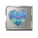 valentines day frog lovers Mega Link Heart Italian Charm (18mm)