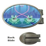 valentines day frog lovers Money Clip (Oval)