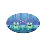 valentines day frog lovers Sticker (Oval)