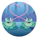 valentines day frog lovers Magnet 5  (Round)