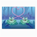 valentines day frog lovers Postcard 4  x 6 