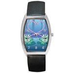 valentines day frog lovers Barrel Style Metal Watch