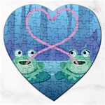 valentines day frog lovers Jigsaw Puzzle (Heart)